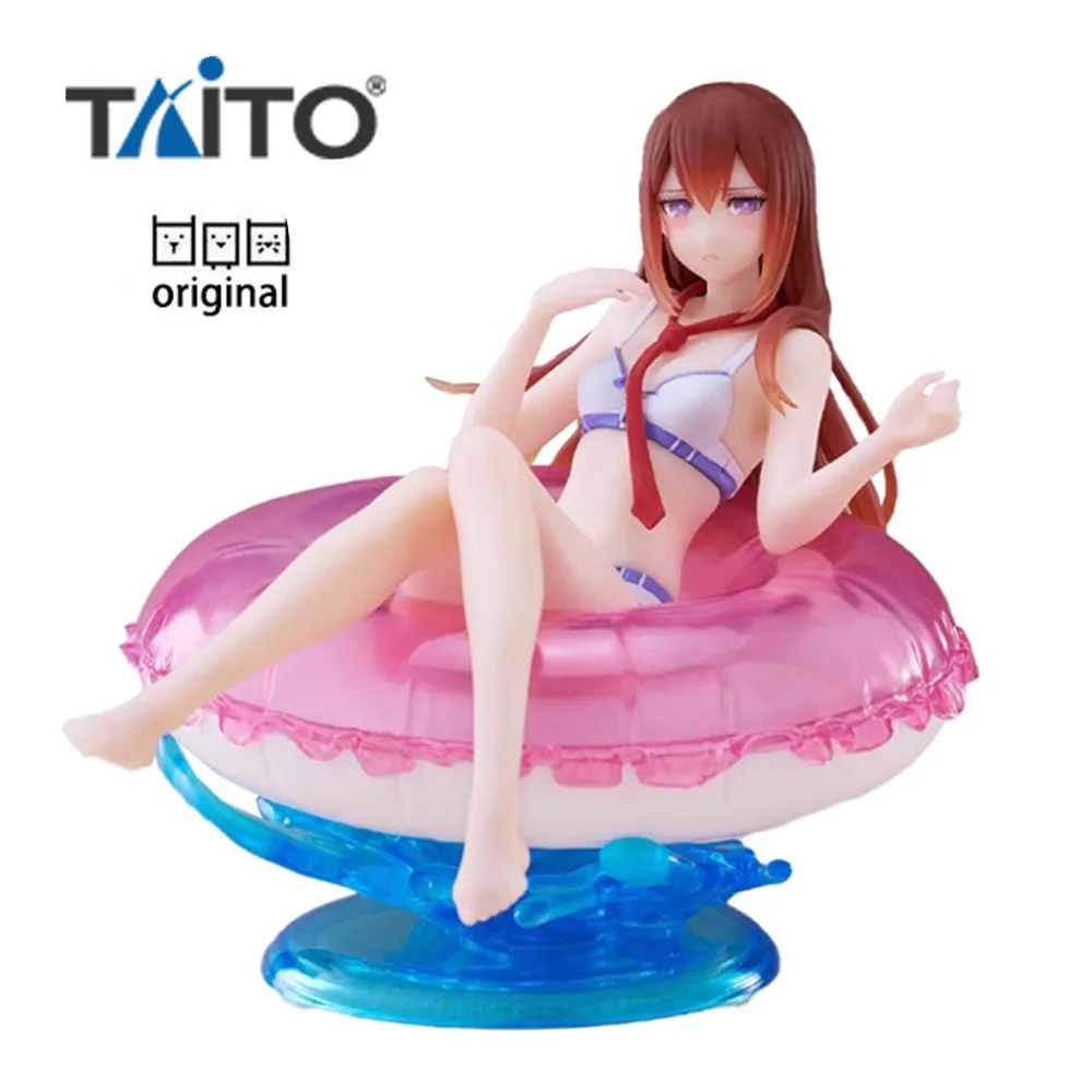 

Original Taito AFG Aqua Float Girls Steins;Gate Makise Kurisu Swim Ring Swimwear Anime Figure Pvc Model Collectible Toys 10Cm