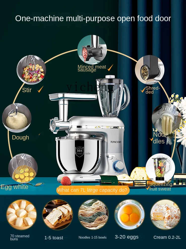ZF Stand Mixer Baking at Home Small Multi-Function Automatic Stirring Commercial Egg Beating Flour-Mixing Machine 4