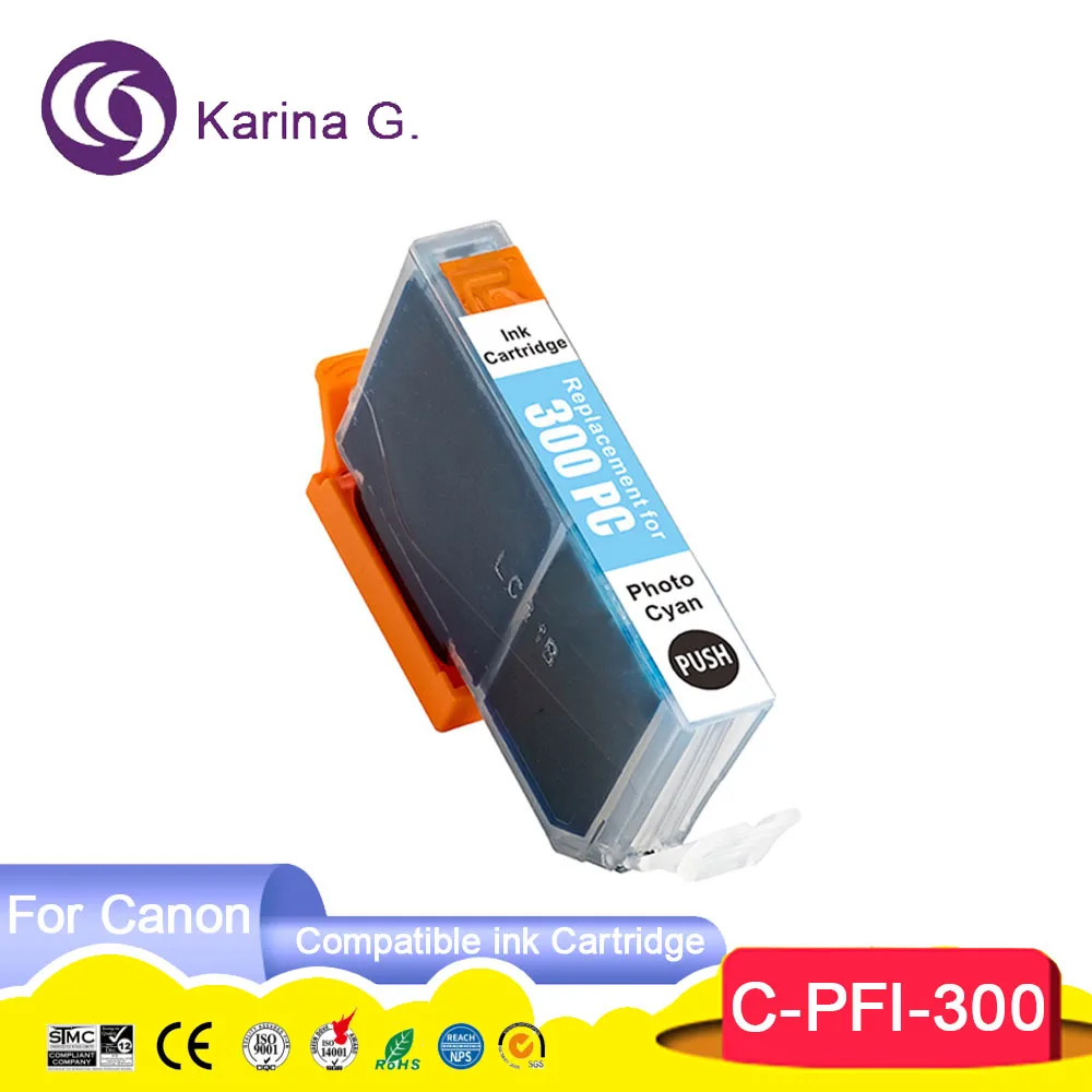PFI 300 PFI300 PFI-300 Premium Color Compatible Inkjet Ink Cartridge for imageP