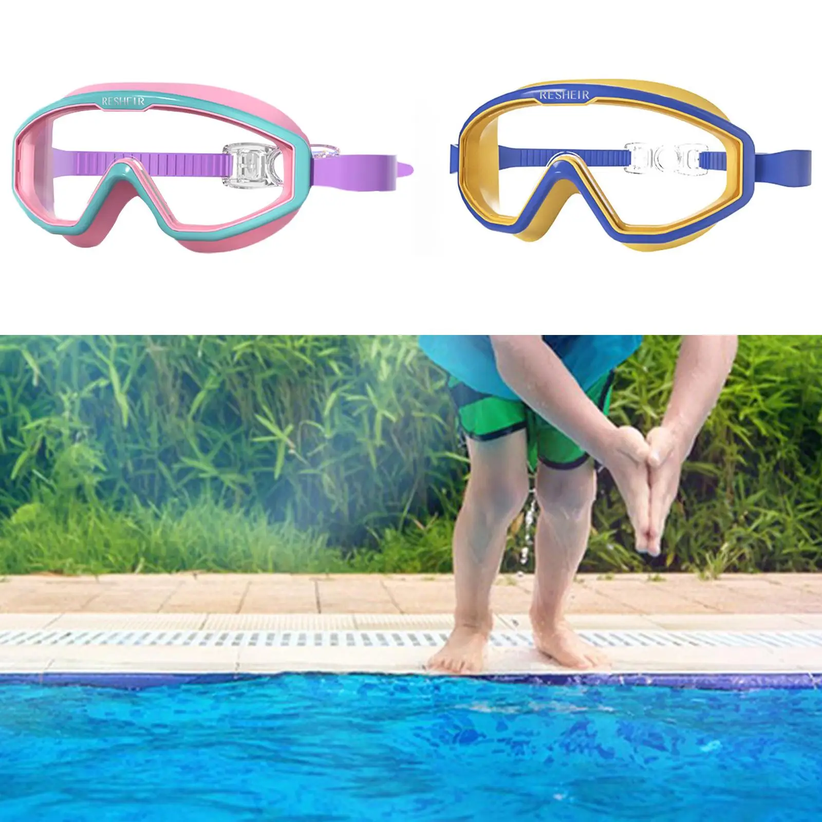 Kids Swim Goggles Professional Clear View Eyewear Swimming Goggles Swim Glasses for Snorkeling Swimming Pool Water Sports Diving