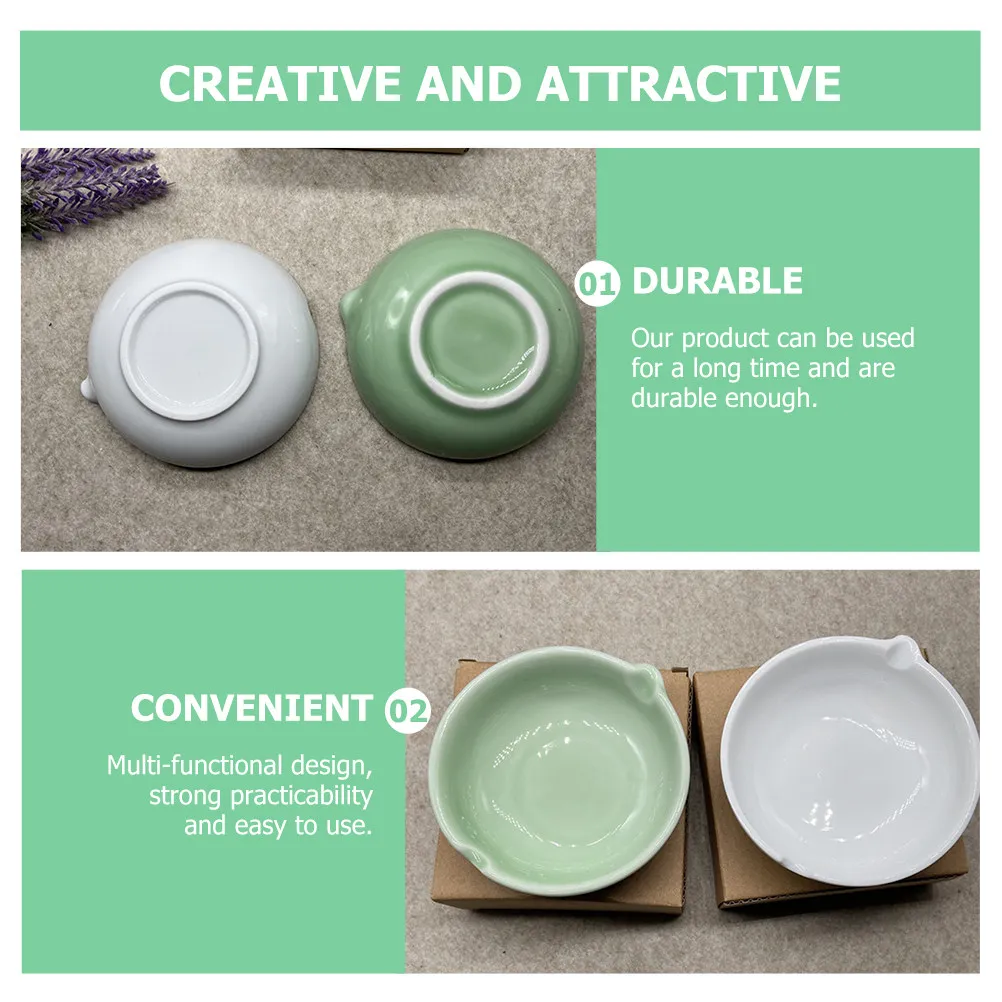 잉크 트레이 세라믹 붓펜 세척 그릇 서예 잉크통 공부방 사무실 책상 액세서리 다기능 디핑 볼 펜