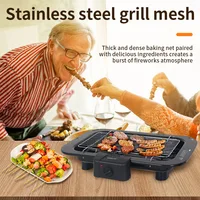 Houselin Electric Smokeless Indoor ,Grill With Non-Stick, Temperature-Adjustable, Easy-To-Clean Design For Roasting,2200W 2