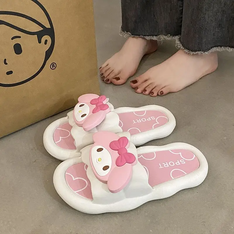 

Sanrio Cinnamoroll Kawaii Anime Summertime Slipper Cute My Melody Kuromi Cartoon Anti-Slip Comfort Sandal Lovely Gifts for Girls