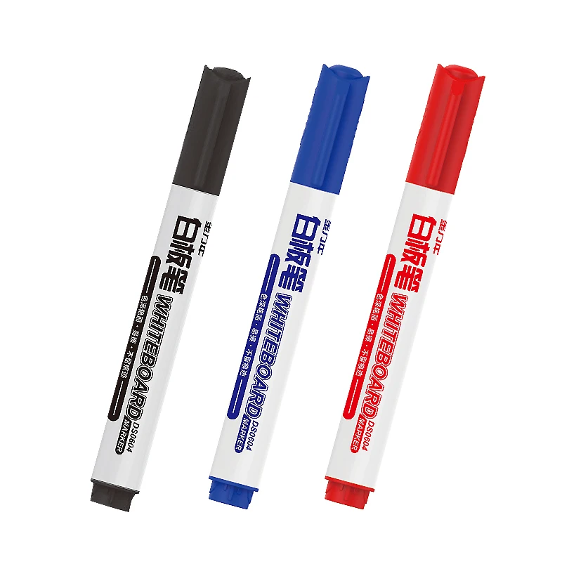 10PCS Refillable Dry Erase Markers Fine Point 2.0mm Clickable Black Colored Ink Marker Low Odor Erasable Thin Tip