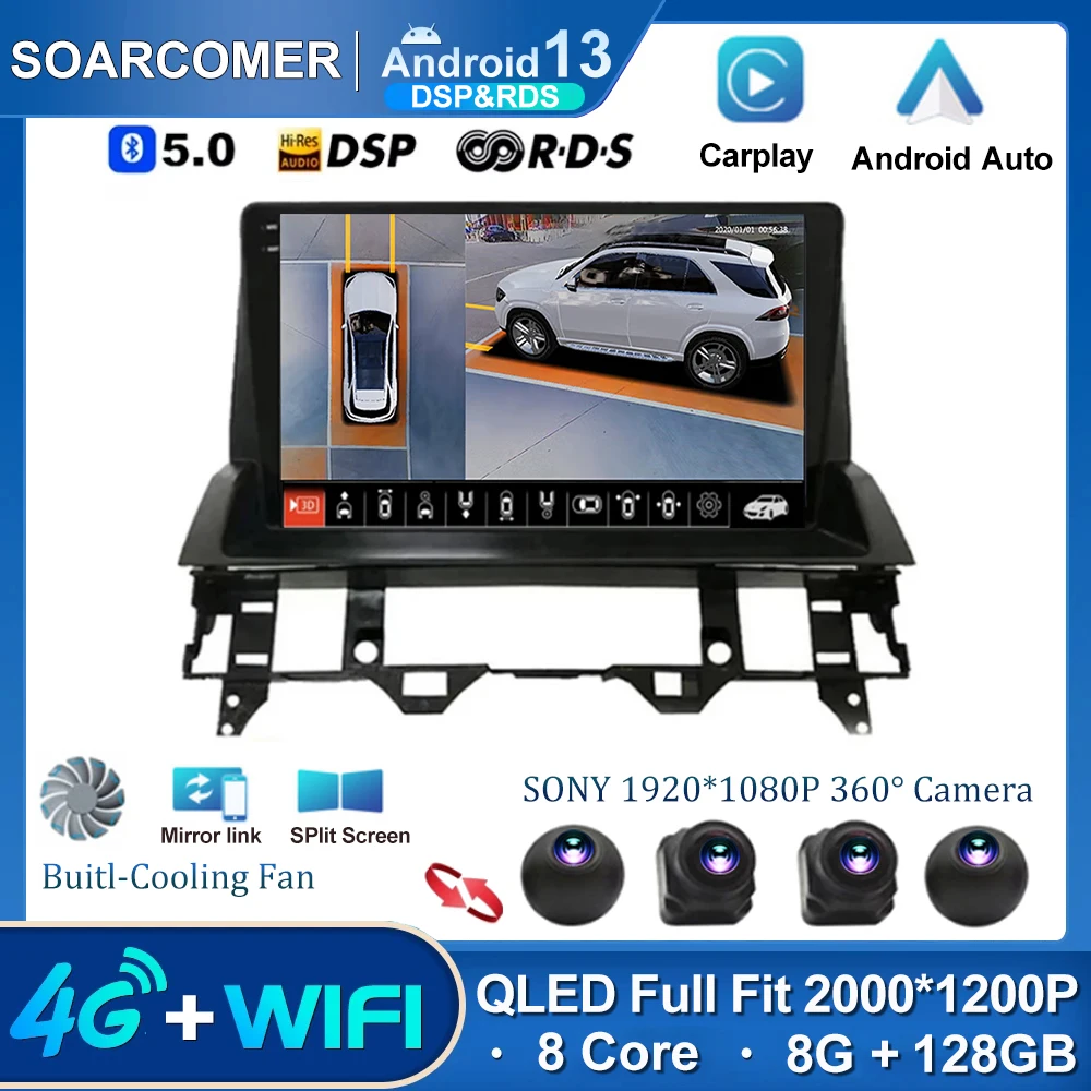 

Car Multimedia Player For Mazda 6 2002 2003 2004 2005 2006 2007 2008 Android 13 QLDE IPS Screen 360 Camera Autoradio