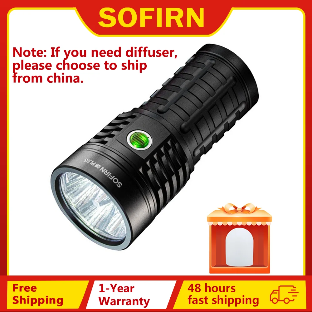Sofirn Q8 Plus Super Powerful LED Flashlight 16000lm USB C