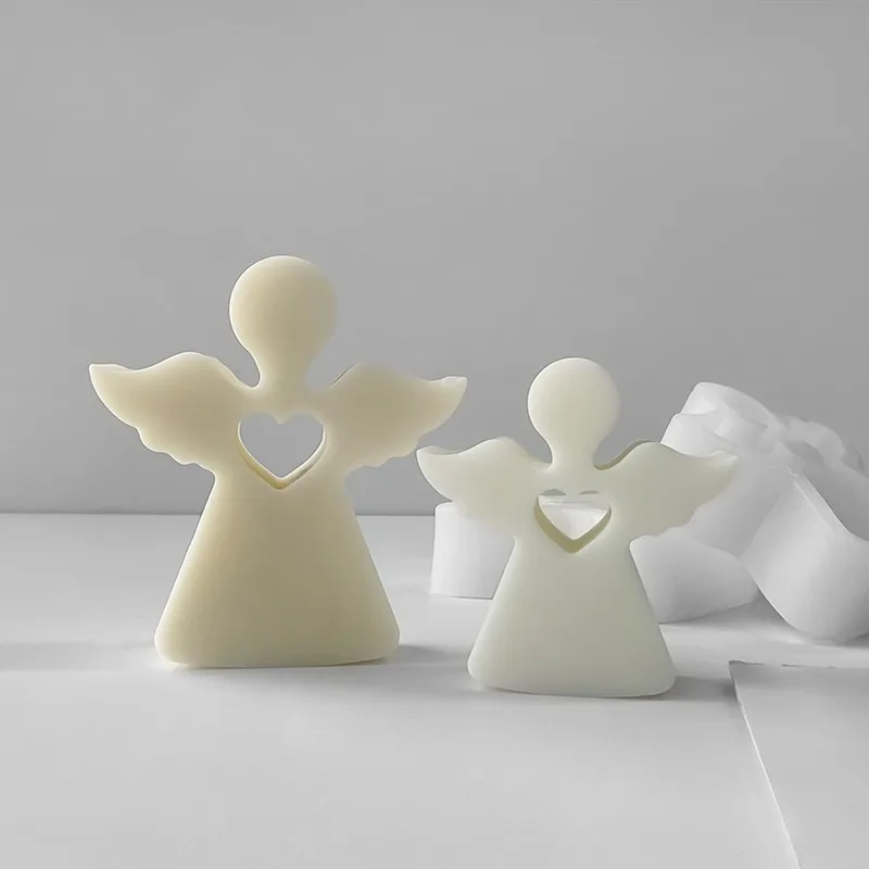 Silicone Mold for Angel Candle Gypsum Car Mounted Incense Expanding Gypsum Decoration Easter Aromatherapy Candle