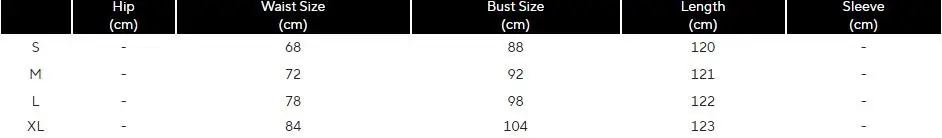 Elegant Women’s Sexy Spaghetti Strap V Neck Evening Dress with Side Split – CyberStreetOne chart 2