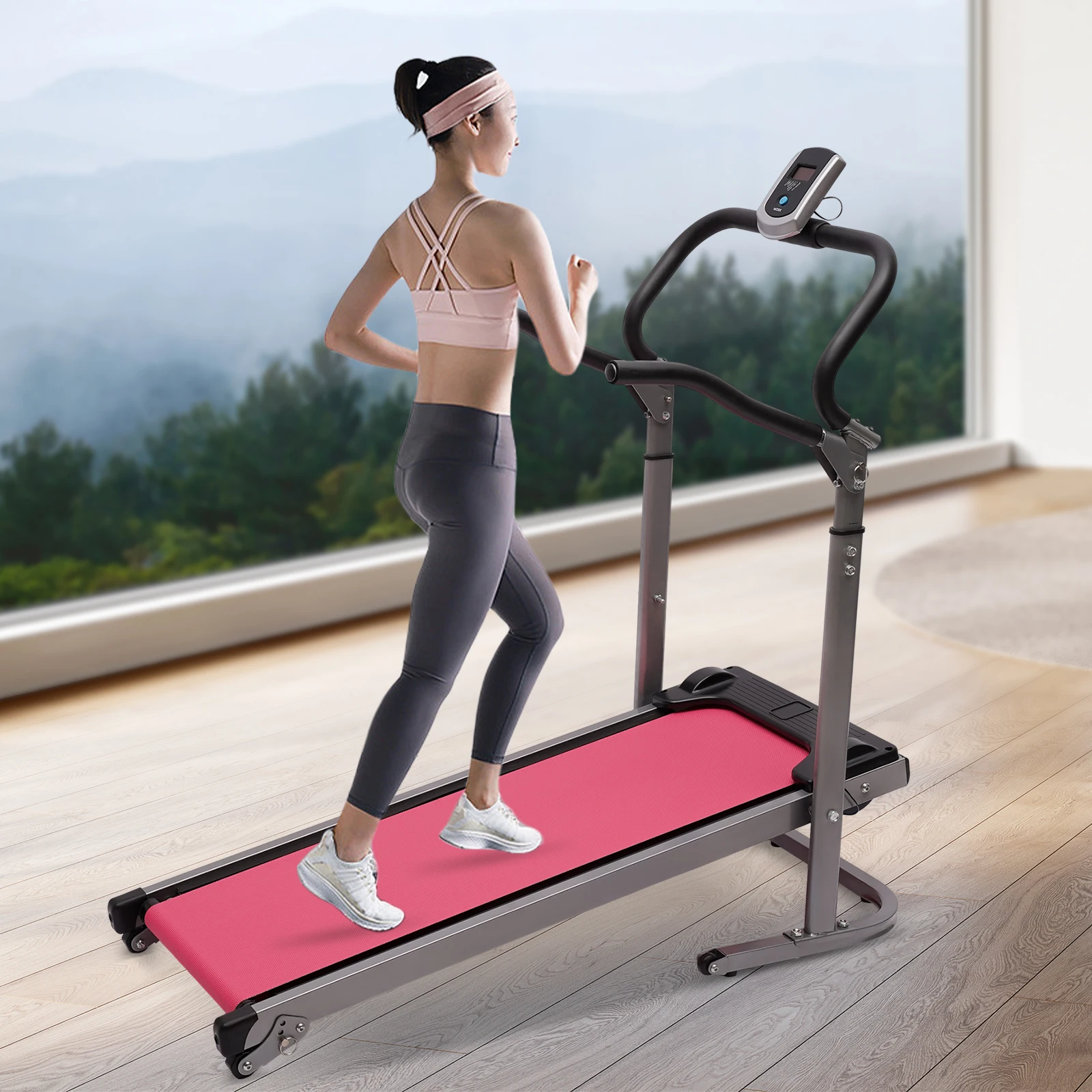 Folding Treadmill with Incline with LED Monitor Running Jogging Walking Exercise Machine Space Saving for Home Gym Easy Assembly 6