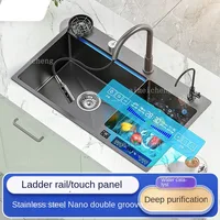 Intelligent water catalyst dual sink fruit and vegetable disinfection and cleaning machine kitchen and household thickened 304 1