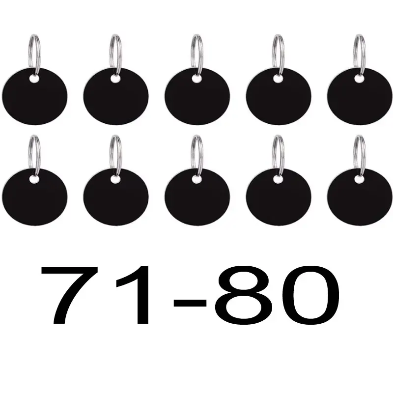 Aluminum Number Plate Key Tag with Hand Circle Design