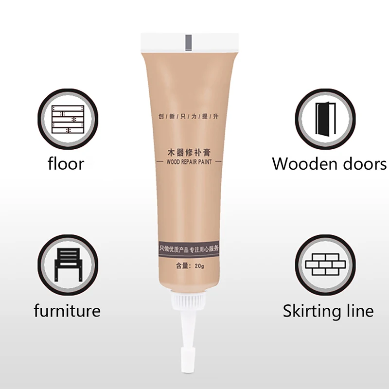Furniture Repair Markers 2Pcs 20g Wood Furniture Refinishing Paste Wood Floor Scratch Fast Remover Repair Paint Wax For Furniture 17 Colors