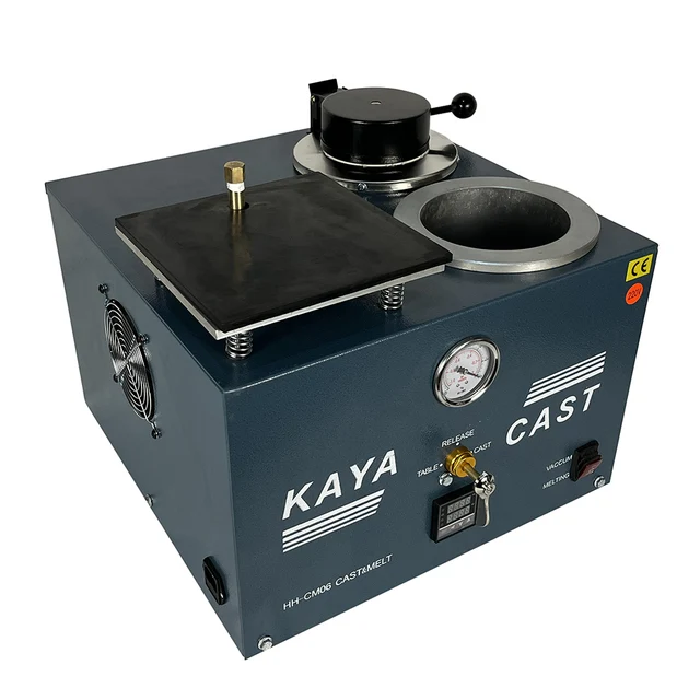 FAXIOAWA Vacuum Casting Machine, Gold Melting Furnace 2L High Temperature  Refining Jewelry Casting Tool 3 CFM Lost Wax Cast Combination with Bell Jar