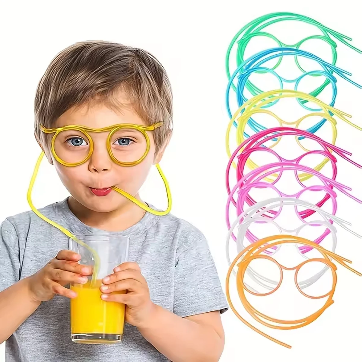 Traw Glasses Funny Soft Flexible Drinking Straws Kids Party Supplies
