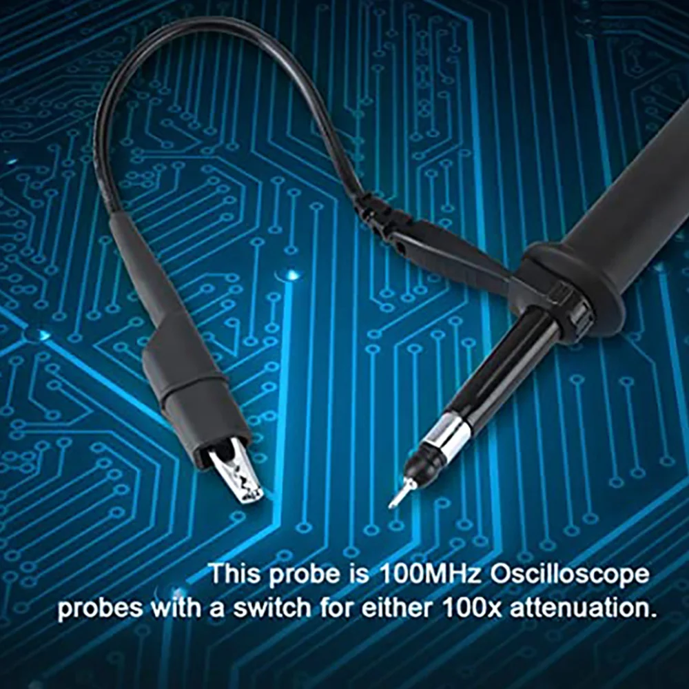 

P4100 Oscilloscope Probe 100:1 2KV High Voltage 100MHz Safety BNC Connector for Oscilloscope Adjustable Attenuation