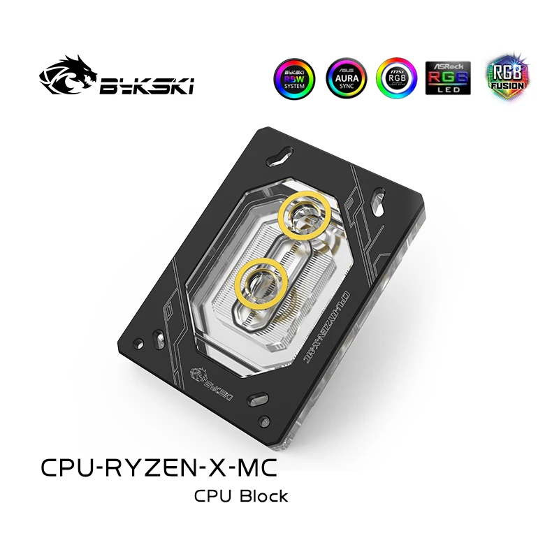 Bykski-bloco de Cpu para Amd Ryzen Threadripper 1950x X570 Am2 Am3 Am4 Am5 Tr4 fm Radiador de Resfriamento a Água Luz Rgb Aura