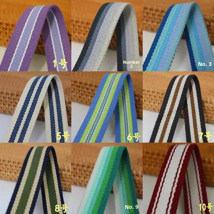 Colorful Cotton Weave Belt 3CM Wide CanvaBelt For Box Bag Baskets Shoulder Handbags Accessories Clothing Components From China