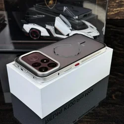 Premium Luxury Aluminum Alloy Cooling Frame Case with Magsafe and Frosted Backplane for Poco F9 Pro (Silver)