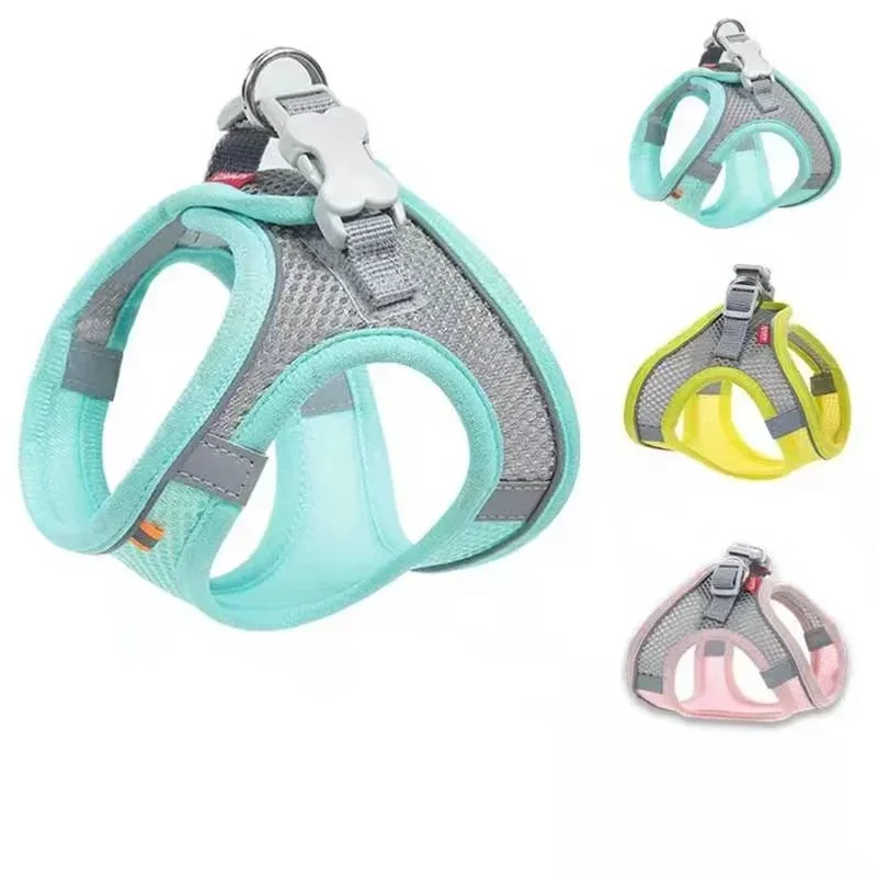 Accesorios para gatos y perros, collar para perros pequeños, chaleco de seguridad, cuerda para el pecho de mascotas, cubierta para perros, arneses transpirables y ajustables, suministros y productos._voghion.com