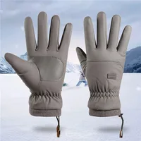 Winter -20 Degrees Cold-proof Ski Gloves Men Windproof Waterproof Keep Warm Gloves Touchscreen Anti Slip Soft Fluff Gloves 1