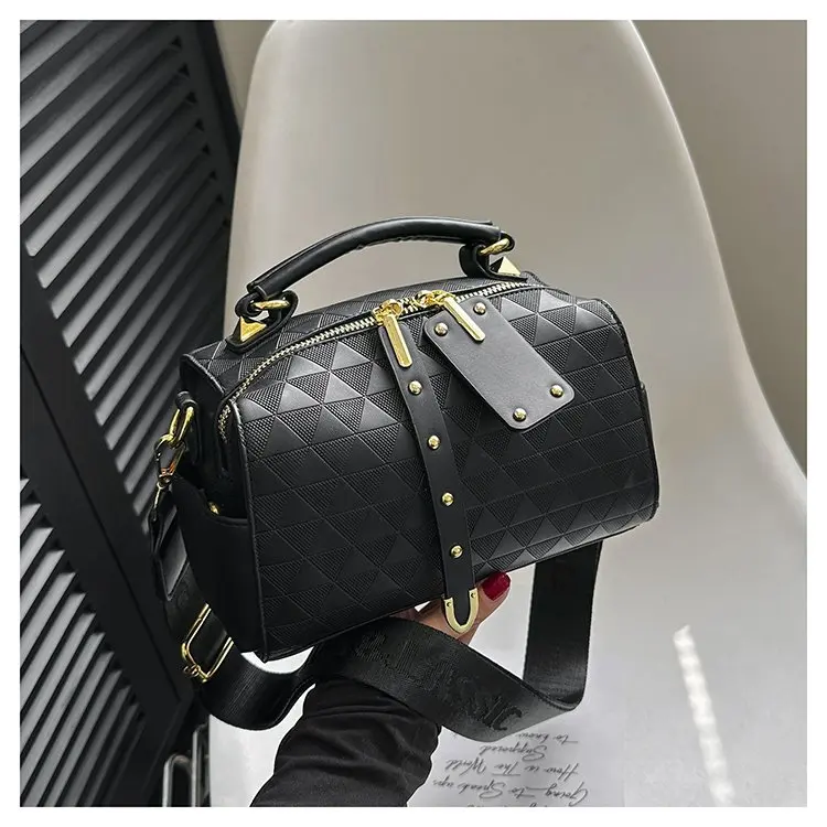 여성용 트렌디한 비건 가죽 숄더백 - 조절 가능한 스트랩 경량 지갑, 사무용품 및 주말 외출용 크로스바디 백