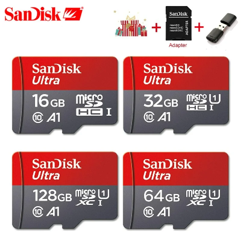 Sandisk A1 Ultra Micro SD Card 256GB 128GB 64GB 512GB SDXC UHS I TF Flash Card 32GB Memory Card