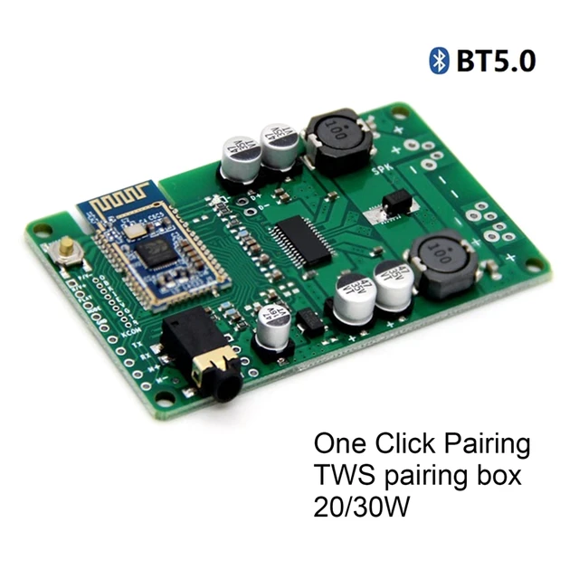 Carte amplificateur Bluetooth 5.0 TWS AUX, 20W/30W, Port série