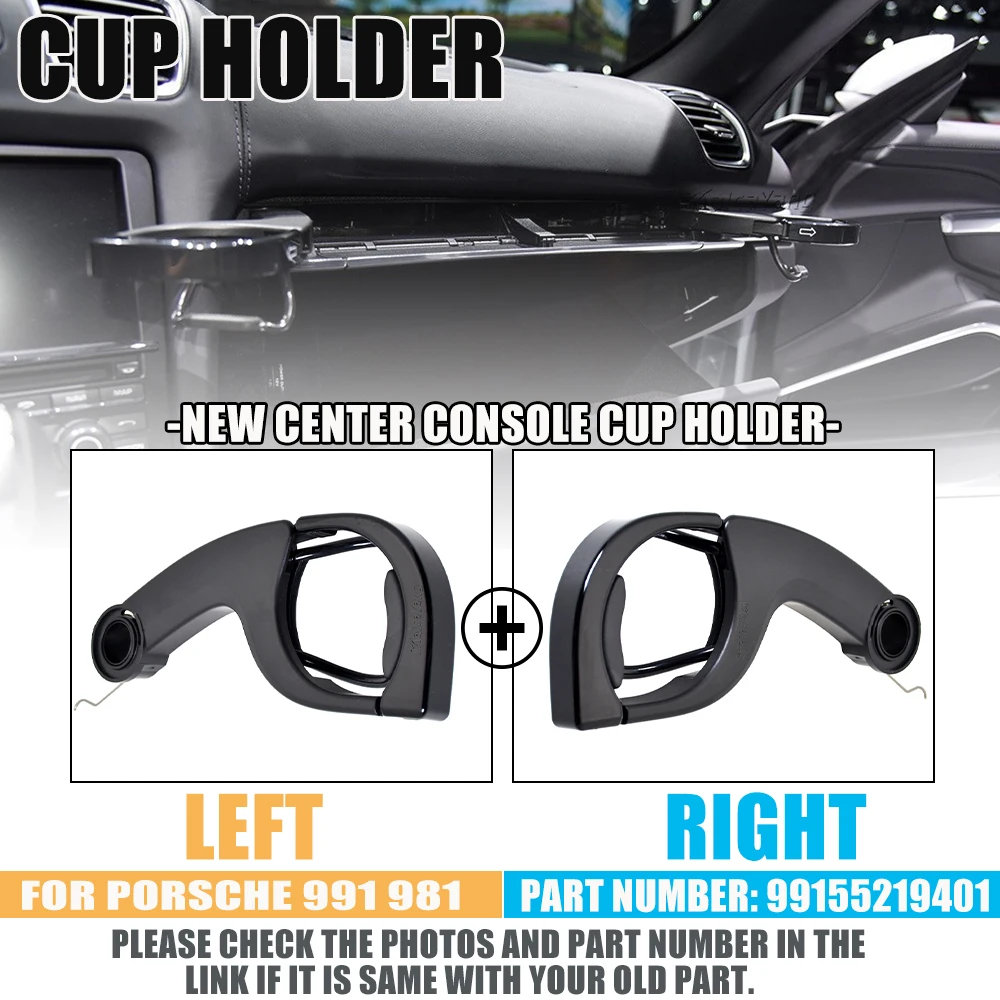 

Car Styling for Porsche Cayman Boxster 981 911 99155219401 New Center Console Cup Holder