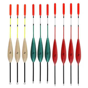 10pcs/lot 20.5cm 4g Long Shot Striking Balsa Mixed Color Rock Fishing Float with Big Buoyancy Fishing Tools Bobber Kits