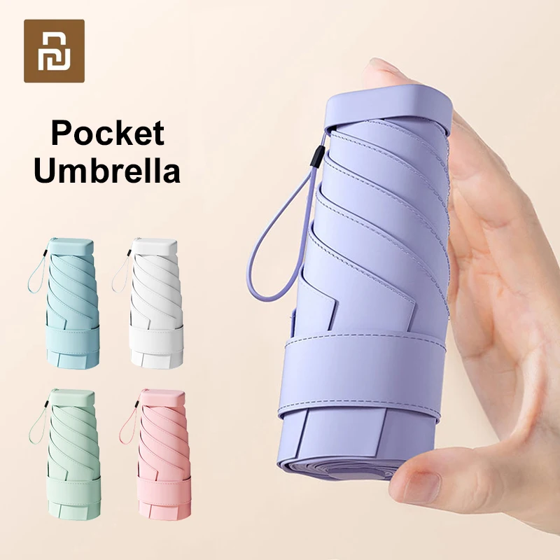 

Youpin Small Fashion Folding Umbrella Rain Women Gift Men Mini Pocket Parasol Girls Anti-UV Waterproof Portable Travel ZUODU