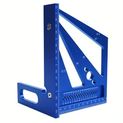 Multi-Angle Aluminum Alloy Measuring Ruler for Engineers and Crafters (Inch- Blue)