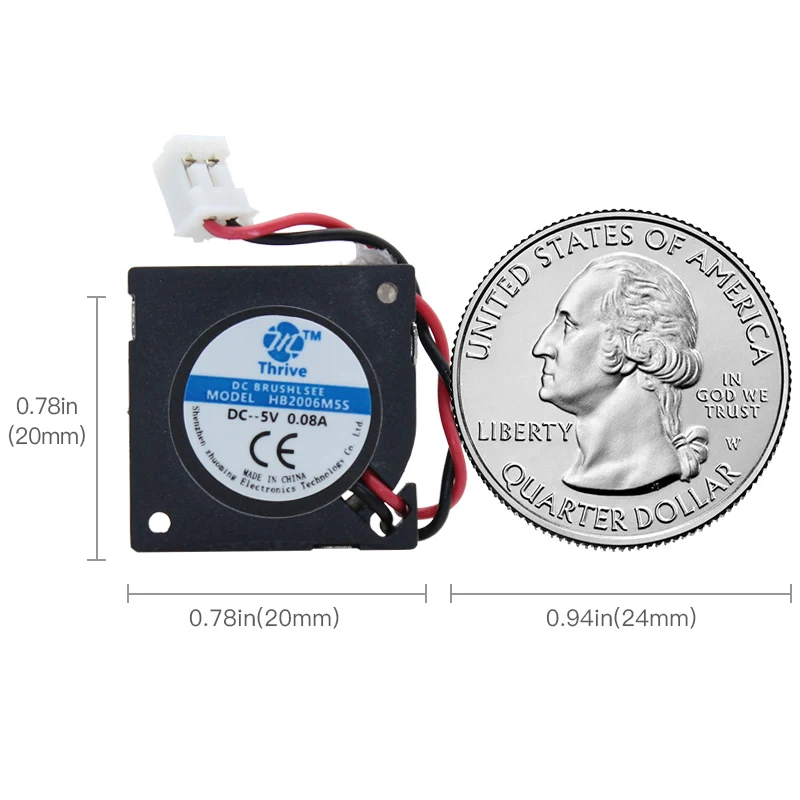 2006 Blower 5V 20x20x6mm Turbo Blower Cooling Fan, Cooling Parts Fan PS:Excluding interfaces