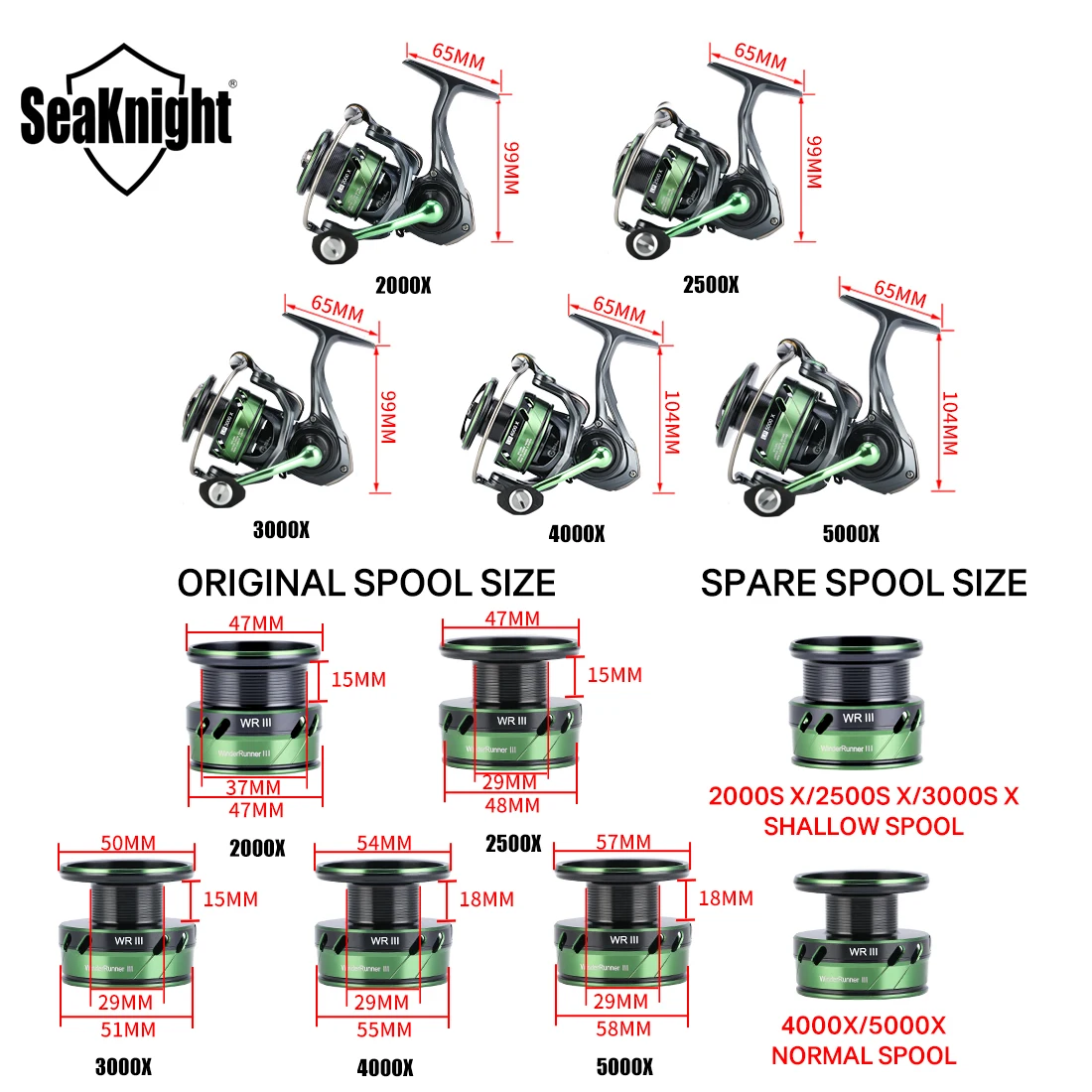 SeaKnight WR III X Series Spinning Fishing Reel 2000-5000 Carbon Fiber Drag System Spinning Wheel Reel Fishing spinning fishing reels fishing reels
