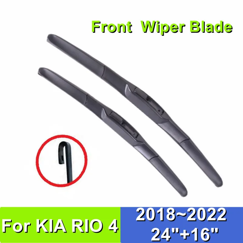 Front Wiper Blade For KIA RIO 4 24"+16" Car Windshield Windscreen