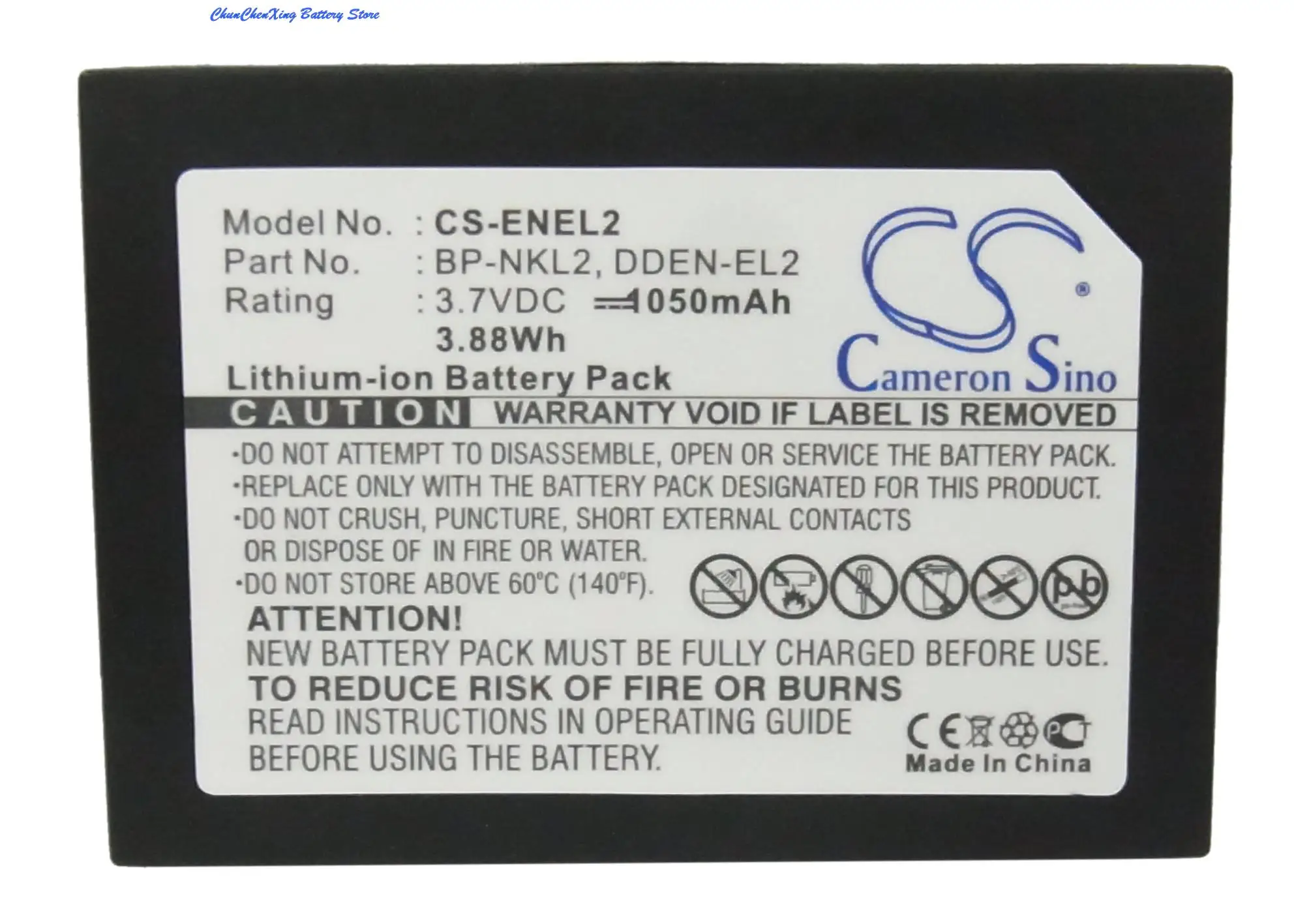Batteria 1050Mah 9904, Bp-Nkl2, Dden-El2, En-El2 Per Nikon Coolpix 2500, Coolpix 3500, Coolpix Sq