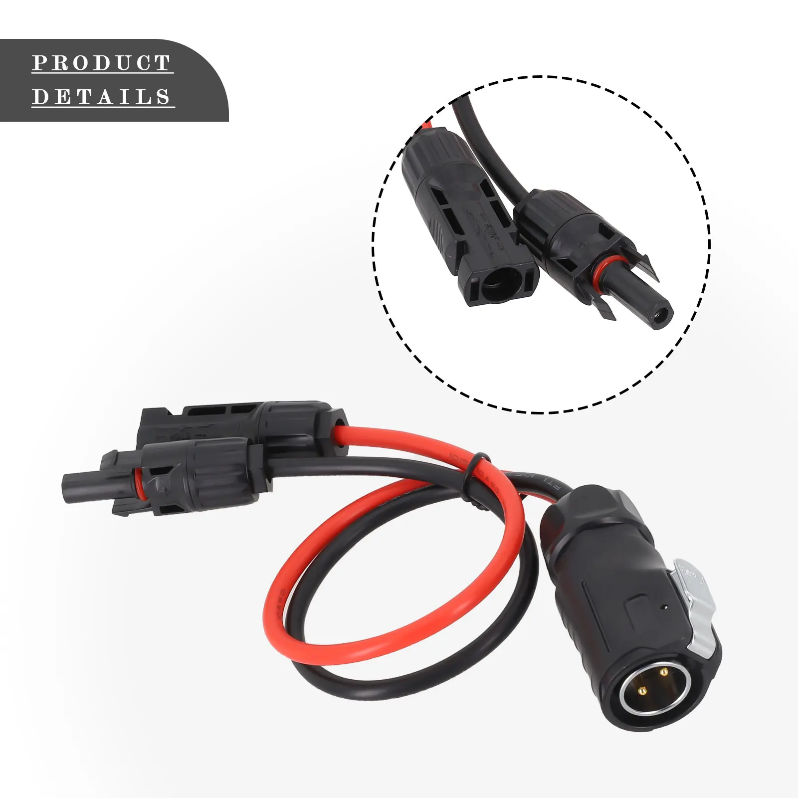 

1pc LP-20 Adapter Cable 2 Pin Aviation Hella Plug Solar Panel Battery Power 10AWG Wire Power Industrial Circular Connector