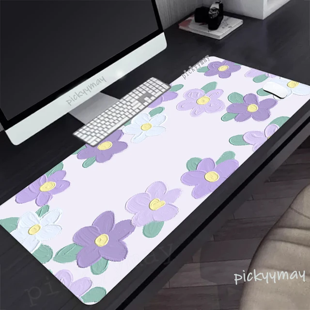Flowers Locking Edge Mouse Mats Large Natural Rubber Mouse Pad Waterproof Mousepads Gamer Mousepad Desk Pads Keyboard Mat