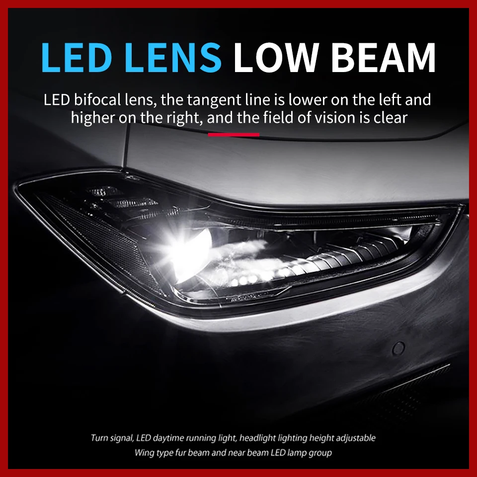 

FT Car Head Light for Maserati Ghibli 2014-2022 LED Headlight Assembly DRL Angel Eye Projector Lens Beam Turn Signal Head Lamp