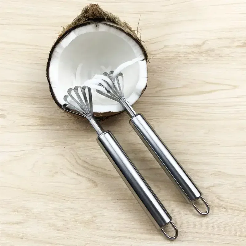 Stainless Steel Shredded Coconut Knife Household Coconut Grater Fish Scale Planed Meat Scraper Kitchen Supplies