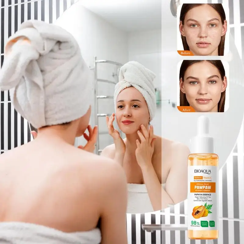 

Hydrating Face Essence Helps Brighten Skin Tone And Reduce Dullness Papaya Vitamin C Nourishing & Brightening Essence for girls