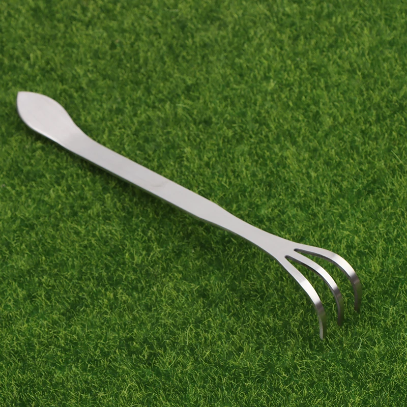 Stainless Steel Dual-purpose Pressure Soil Rake Pine Soil Pressure Soil Garden Gardening Potted Plant Planting Maintenance Tool 4