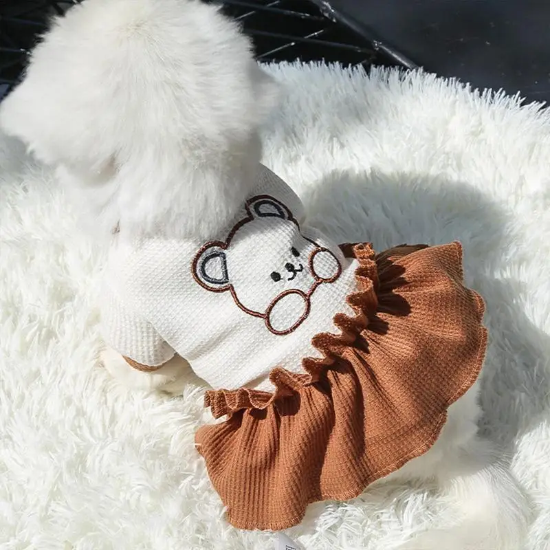 반려동물 고양이 코스튬, 강아지 의류, 고양이 의류, 개 조끼, 개 티셔츠, 고양이 스커트, 곰 패턴, 강아지 드레스
