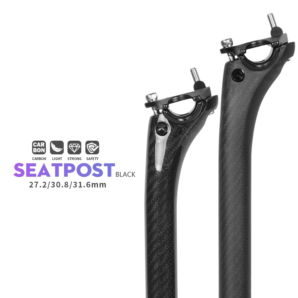 Tubo Sedile In Fibra Di Carbonio Mountain Bike Reggisella Bici Da - Foto 9