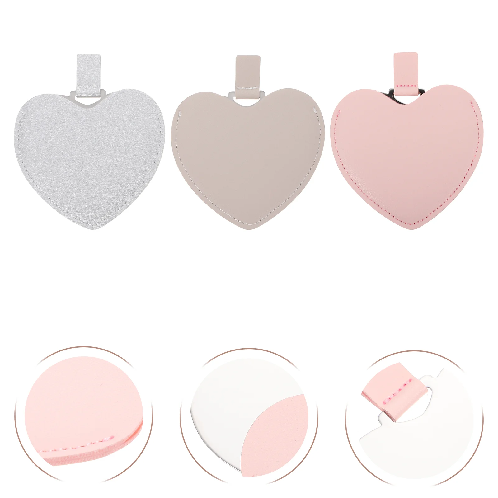 3 Folding Mirror Compact Portable Heart Shaped Mirror Double Sided Makeup Mirror for Travel Daily 1 8 2 1m football detachable portable high and low double sided football rebound net football door practice net children s pract