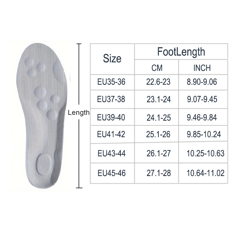 1Pair 2Pairs 4Pairs High Elasticity Latex Sport Insoles