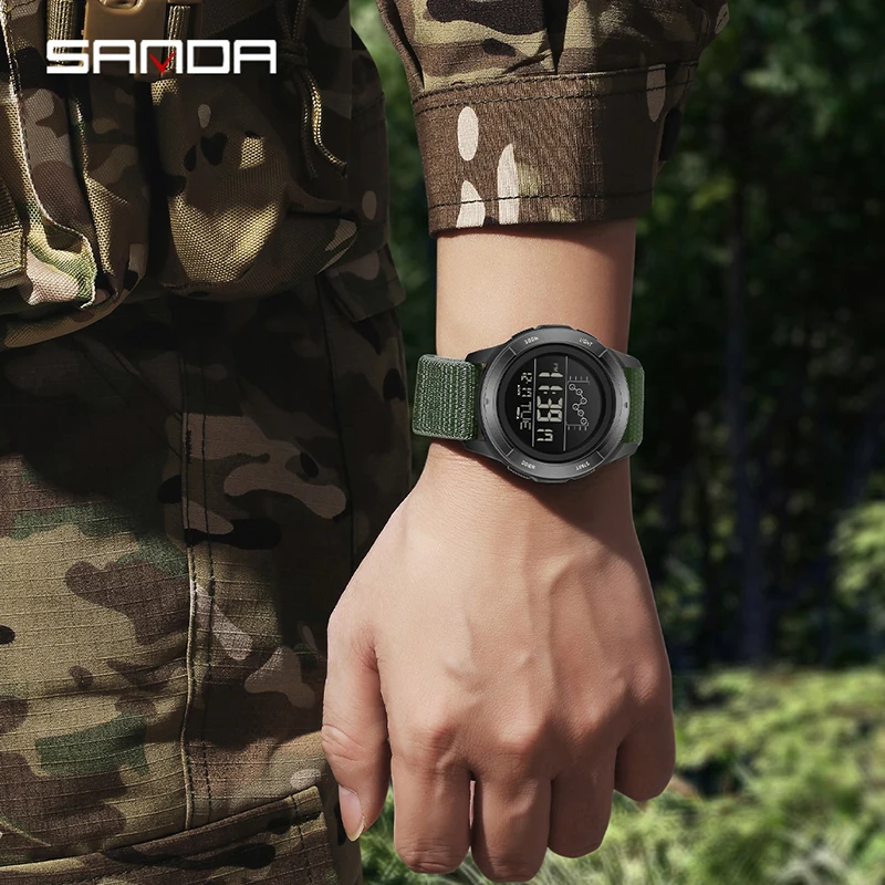 SANDA Men's Multifunctional LED Digital Sports Watch - Waterproof with Alarm Clock
