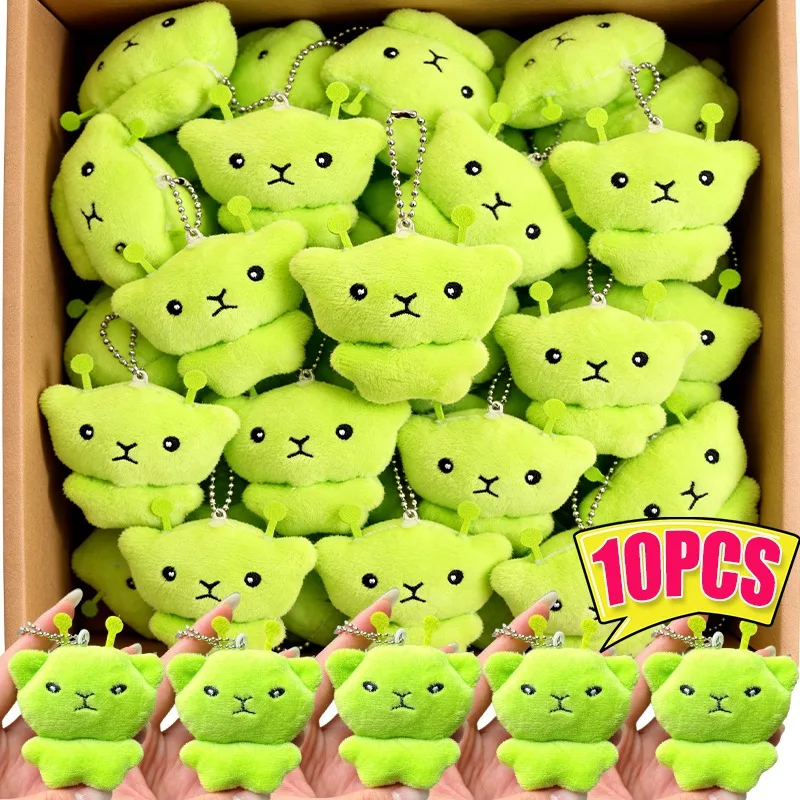 Neue Mini-Alien-Katzen-Invasion-Boden-Einwanderung Handgemachte Puppenanhänger Süße Taschenaccessoires Geschenke Super Kawaii Weiche Plüschpuppen Schlüsselanhänger