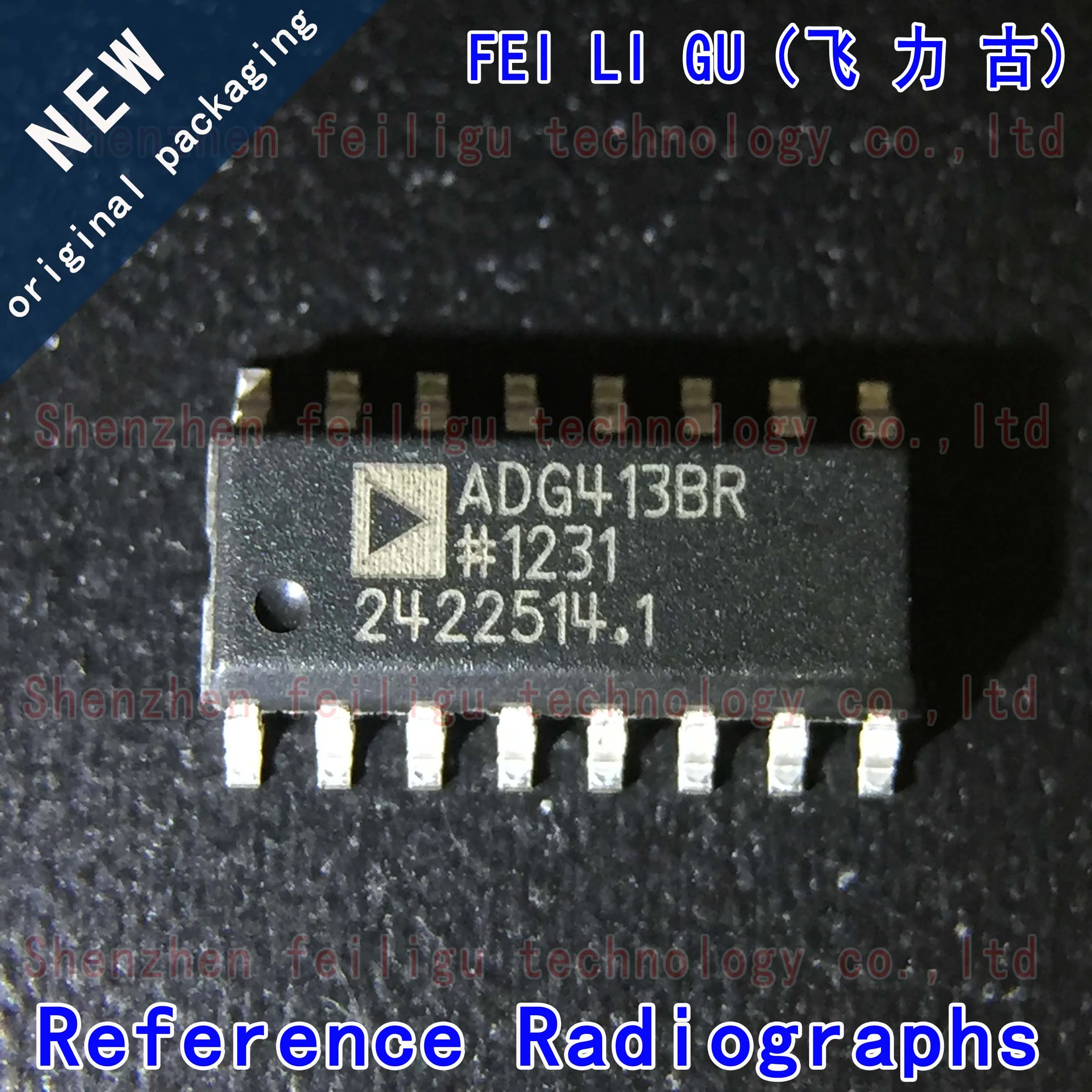 1~30PCS 100% New original ADG413BRZ-REEL ADG413BRZ ADG413BR ADG413 Package:SOP16 Analog Switch/Multiplexer Chip