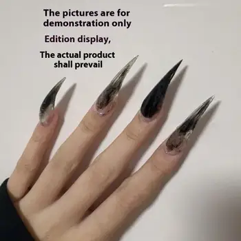 140pcs/box Short Curved Stiletto Nail Dual Form For Nail Extension Of 3D Cat's Claw Sculptural Acrylic Nails Full Cover Molds 1