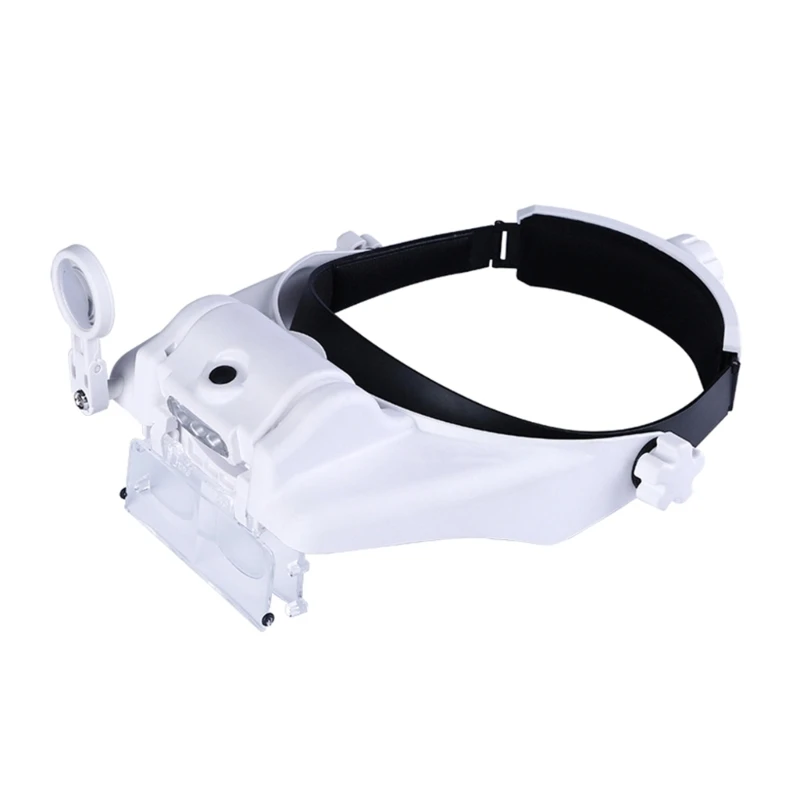 

LED Head Magnifier,Hands Free Headband Glasses with 3 Led,Professional Jeweler Loupe Dropship